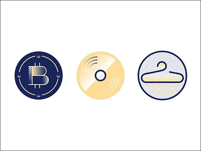 Icons - 2nd pack bitcoin buisness fashion gradient hanger icon it linework music vector vinyl