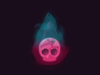 Dribbble skull aftereffects animation dribbble illustrator motion skull