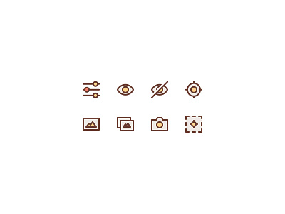 Basic Web Icons aim basic camera equalizer eye icons image photo web