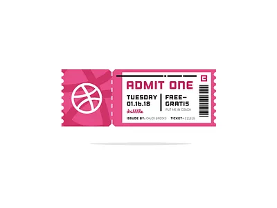 Dribbble Invite admit draft dribbble invitation invite one ticket