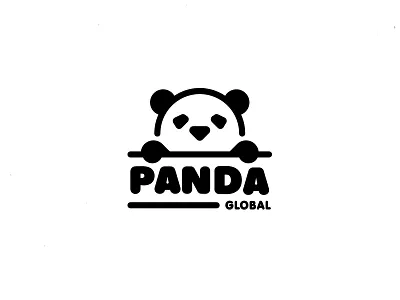 Panda Logo lines logo minimal panda panda logo