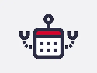 Bookerbot Logo booking calendar logo robot