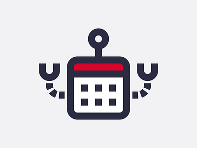 Bookerbot Logo booking calendar logo robot