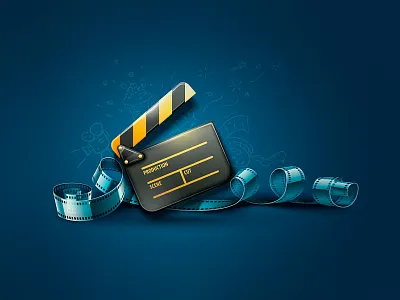 Movie time. Vector cinematography design film graphic illustration movie poster vector