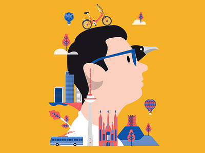 Face map of Vilnius city city illustration illustrator map illustration vilnius