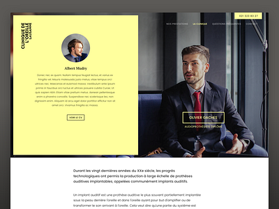 Clinique Oreille – popover page profile responsive web website