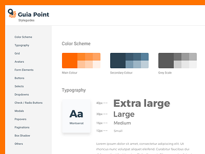 UI Styleguide - Guia Point design process startup styleguide ui