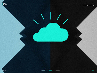 The Cloud architecture challenge cloud flat geometry gradient illustration neon noise poster shape texture