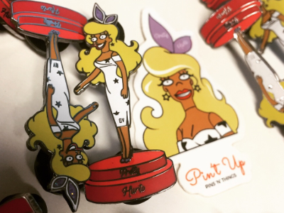 Malibu Hurts Enamel Pin enamel pin hard enamel lisa lisa lionheart malibu pin simpsons stacy the simpsons