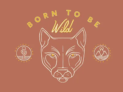 Preservation Tee Graphic adventure cat illustration mountain lion outdoors preservation type wild
