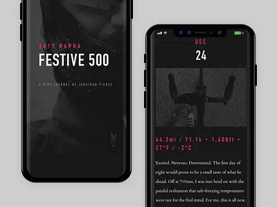 Festive 500 Mobile bike cycling festive500 landing page personal rapha responsive travel website