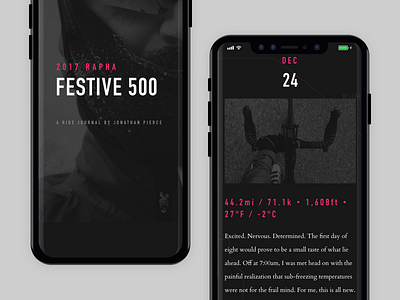 Festive 500 Mobile bike cycling festive500 landing page personal rapha responsive travel website