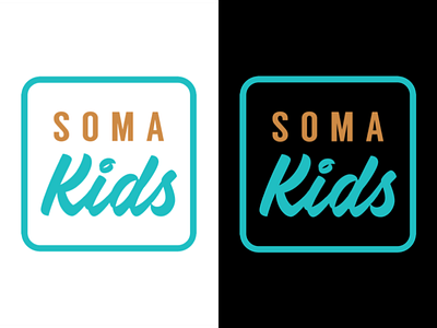 Branding for the Kids ministry at SOMA Culver City aqua badge branding church identity kids logo los angeles minimal ministry soma