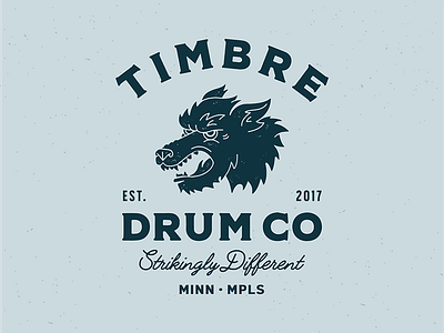 Timbre Logo Lockup badge brand drum lockup logo minneapolis music timbre wolf