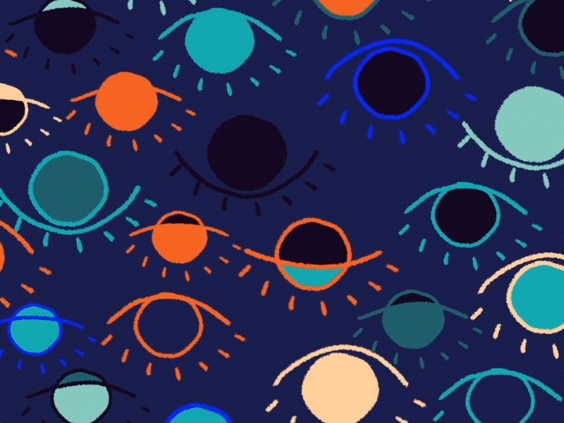 I'm watching you 2d 2d animation after effects animation art character design gif illustration loop photoshop wip