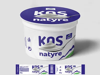 Kos Natyre design graphic label yogurt