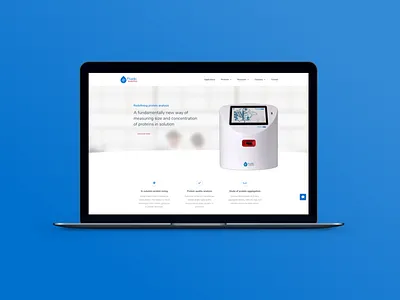 UI: Fluidic Analytics bioscience blue design life science science tech ui ux web website