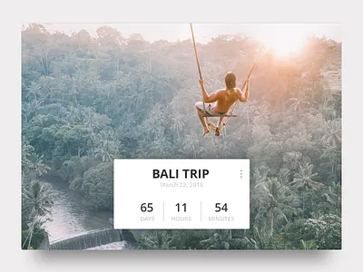 Countdown Timer 014 bali countdown timer daily ui daily ui 014 dailyui dailyui014 timer travel ui
