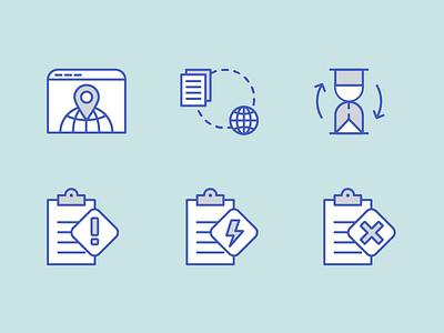 Regional / Local clean data icons interface outline pictograms ui web