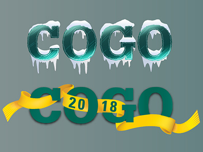 COGO gradient mesh illustrator in house type vector