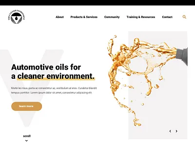 Homepage Concept gold homepage oil ui ui design ux ux design web design