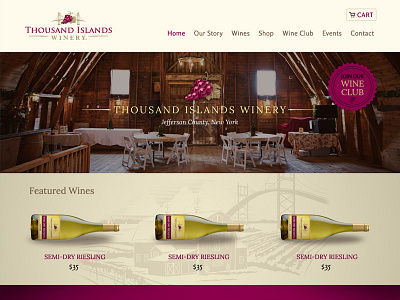 Winery Website design layout web