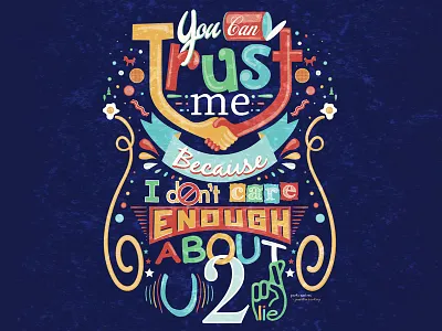 You Can Trust Me Typographic Quote design illustration parks parks and rec recreation swanson typography