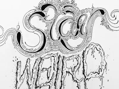 Stay Weird hand lettering ink lettering weird