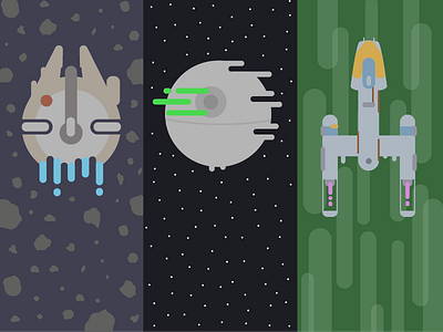 Star Wars - Ships death star millennium falcon ships space star wars y wing