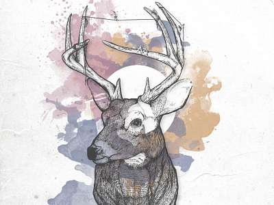 Tour Graphics for STONEBELLY deer gigposter illustration illustrator little people stonebelly