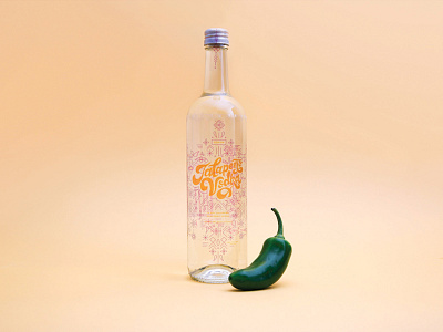 Spicy Vodka Packaging beverage lettering line work package design packaging pattern system vodka