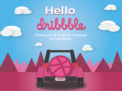 My First Shot debut first shot graphic design illustration illustrator jeep