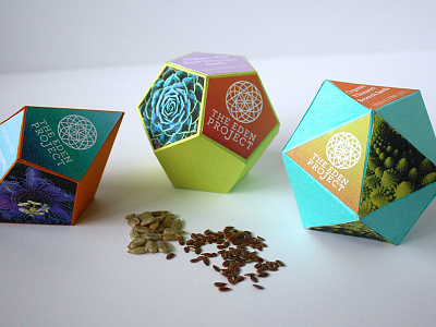 The Eden Project geometry packaging packaging design plants seed packaging seeds