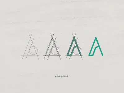 Platanus "A" a grid letra tipografia brand logo typography