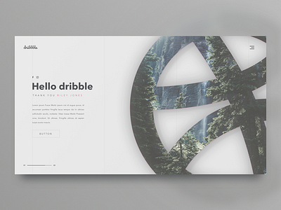 Shot001 - Hello Dribbble! clean debut design designer hello dribble minimal sketch ui user interface ux webdesign