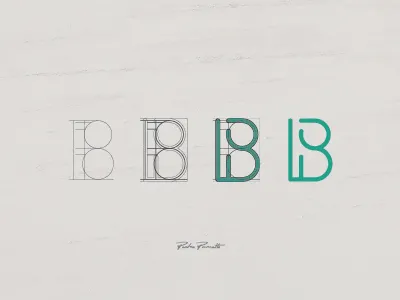 Platanus "B" a b brand grid letra logo logotype tipografia typography