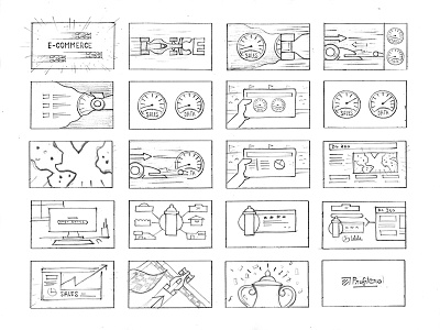 Storyboards animation data analytics profitero racing sketches storyboard