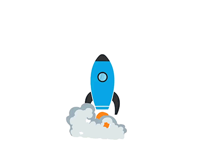 Animated Rocket Icon animated animation icon illustration labs motion retro rocket smoke vector