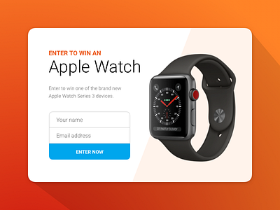 Apple Watch giveaway 097 apple watch blue competition dailyui form giveaway orange series 3 win