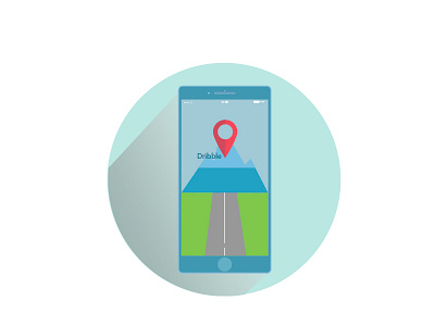 go to Dribble dribble icon iphone navigator round