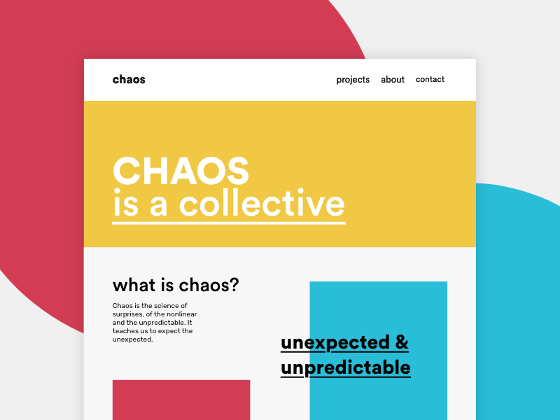 Example of CHAOS collective website