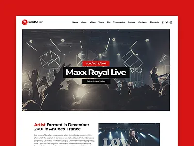 Pearl Music - For singers, DJs and bands djs music pearl template theme themeforest wordpress wp