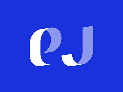 ej Logo | Personal brand blue e j letter logo navy blue