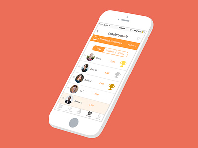 Sales Leaderboard app award leaderboard medal trophy ui ux