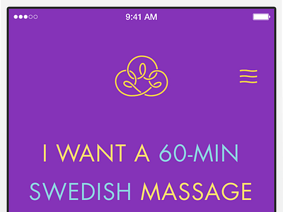 GoodHands Logo and UI app goodhands ios logo massage