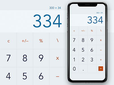 Daily UI 004 - Calculator 004 calculator clean daily ui daily ui 004 iphone x