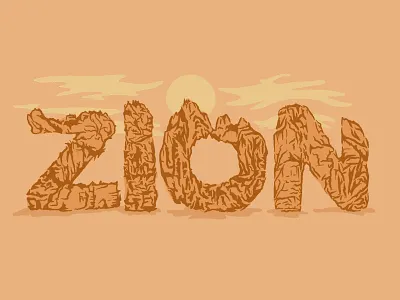 Zion adventure illustration national park nature type zion