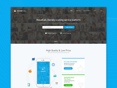 kloud call web page homepage kloud call web design website