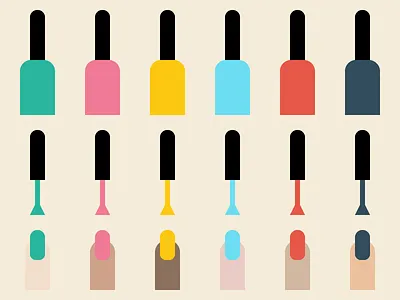 Nail Polish beauty flat illustration nailpolish vector