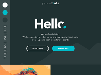 Panda Mints / Base Palette cyan design interface orange palette rebrand website white